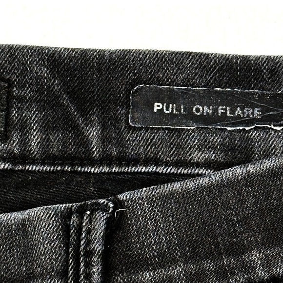 Judy Blue Jeans Charcoal Wash Pull On Super Flare Stretch Wide Leg High‎ Rise - Picture 4 of 8